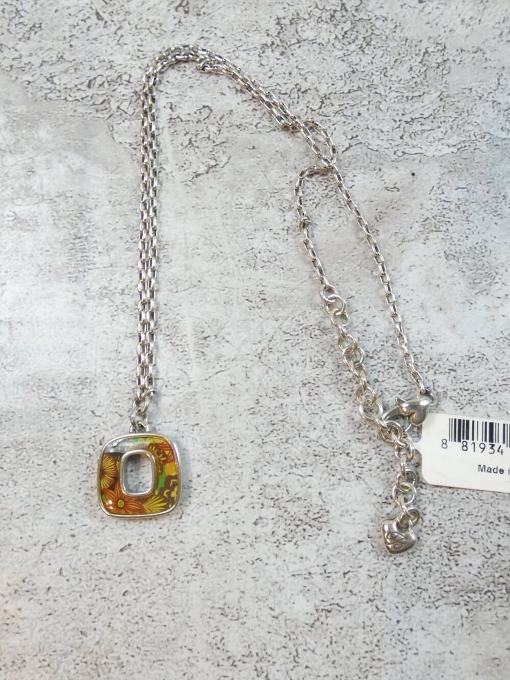 Brighton Necklace loral Revealable Tooled Island Bloom New